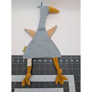 Sigikid Bird Goose Gosling‎ Lovey Stripes Security Blanket Plush Stuffed Animal